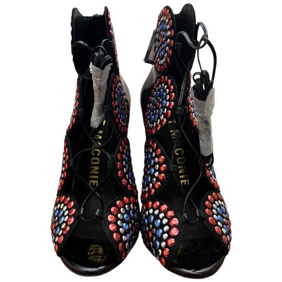 KAT MACONIE Vera Patent Leather Open Toe Embellished Boots Size 36 - Picture 4 of 15